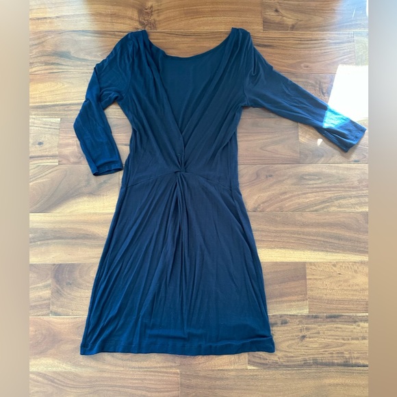 Florencia Arias black 3/4 sleeve V back mini dress - size m - Picture 2 of 2